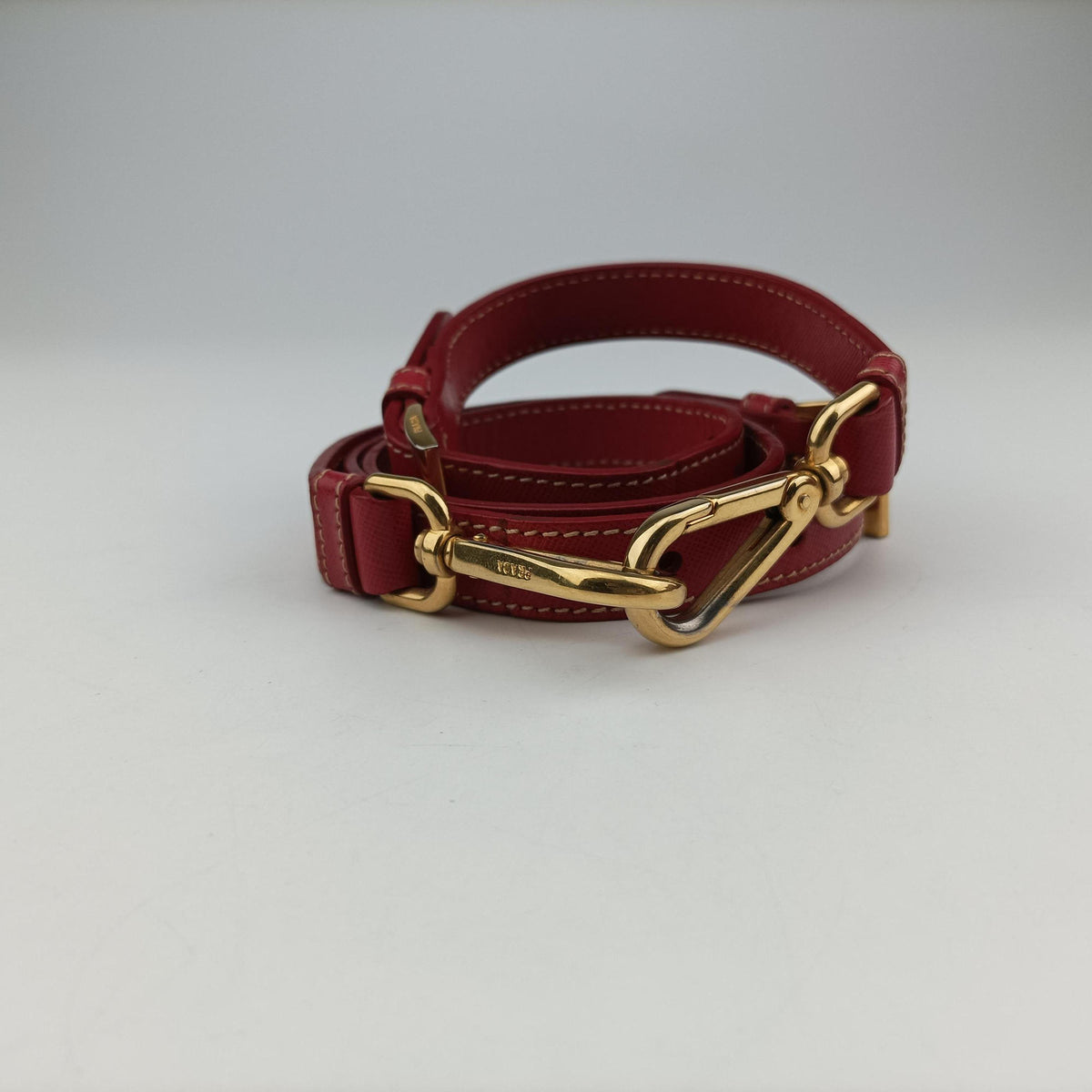 logo jacquard khaki×red Canvas × SAFFIANO Leather 194ロゴジャガード カーキ×レッド キャンバス×サフィアーノレザー 194