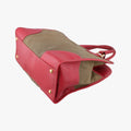 logo jacquard khaki×red Canvas × SAFFIANO Leather 194ロゴジャガード カーキ×レッド キャンバス×サフィアーノレザー 194