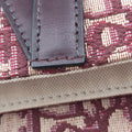 Saddle Burgundy jacquard × leather 05-RU-0119サドル ワインレッド ジャガード×レザー 05-RU-0119