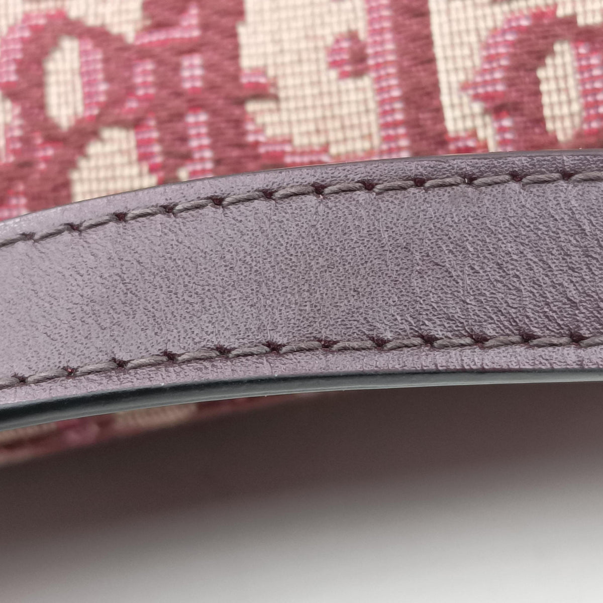 Saddle Burgundy jacquard × leather 05-RU-0119サドル ワインレッド ジャガード×レザー 05-RU-0119