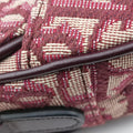 Saddle Burgundy jacquard × leather 05-RU-0119サドル ワインレッド ジャガード×レザー 05-RU-0119