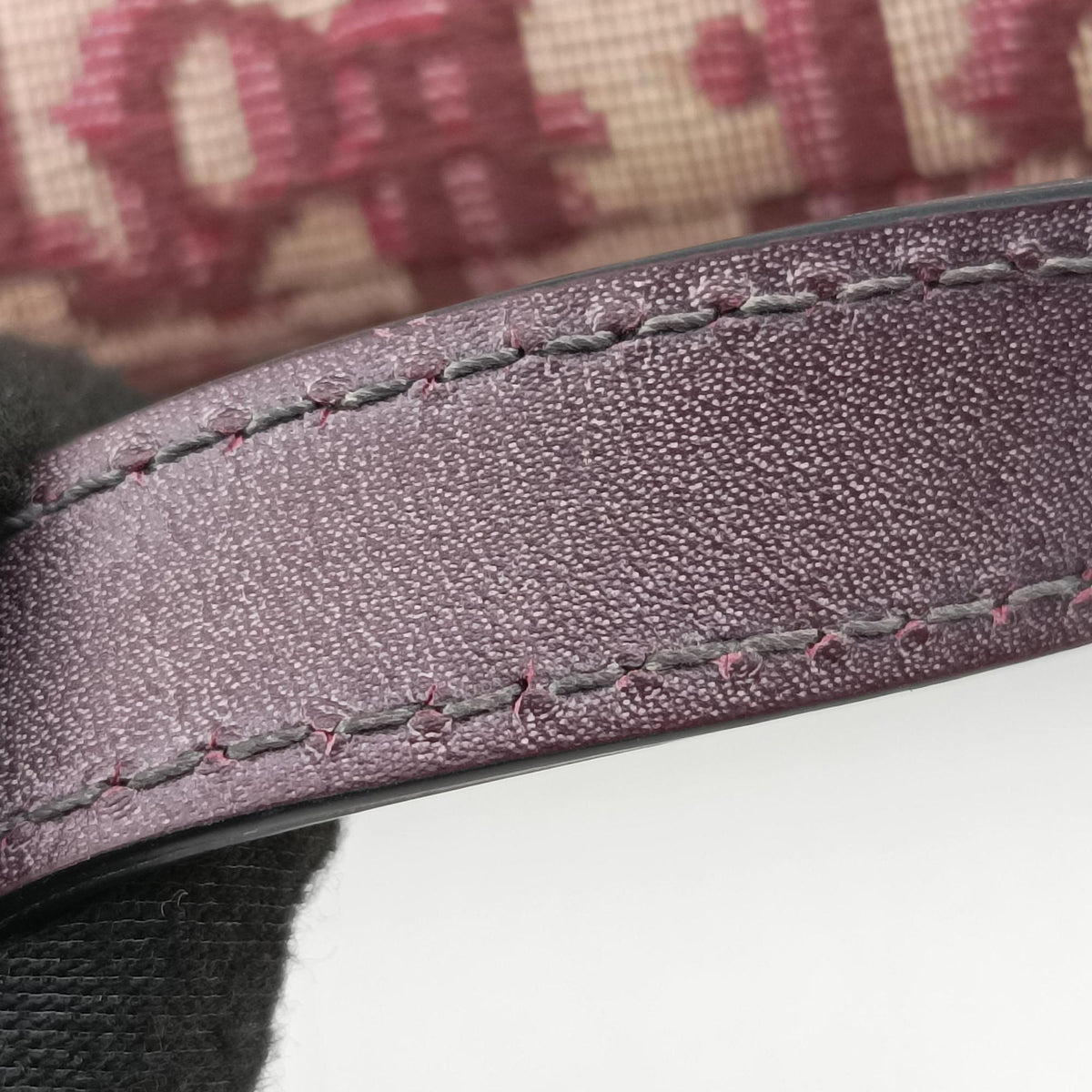 Saddle Burgundy jacquard × leather 05-RU-0119サドル ワインレッド ジャガード×レザー 05-RU-0119