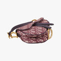 Saddle Burgundy jacquard × leather 05-RU-0119サドル ワインレッド ジャガード×レザー 05-RU-0119