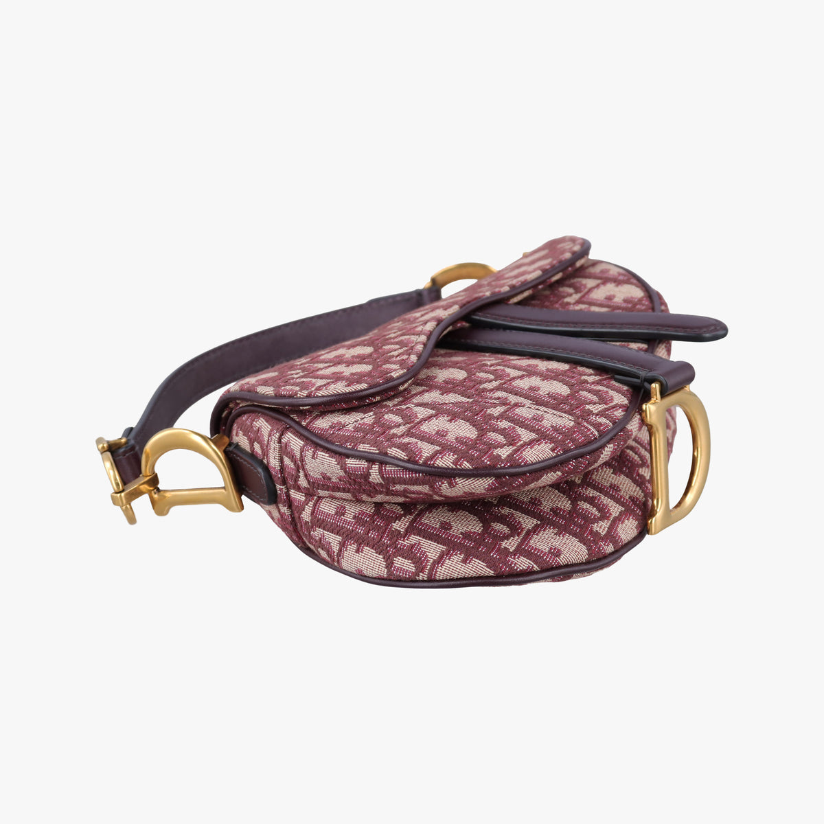 Saddle Burgundy jacquard × leather 05-RU-0119サドル ワインレッド ジャガード×レザー 05-RU-0119