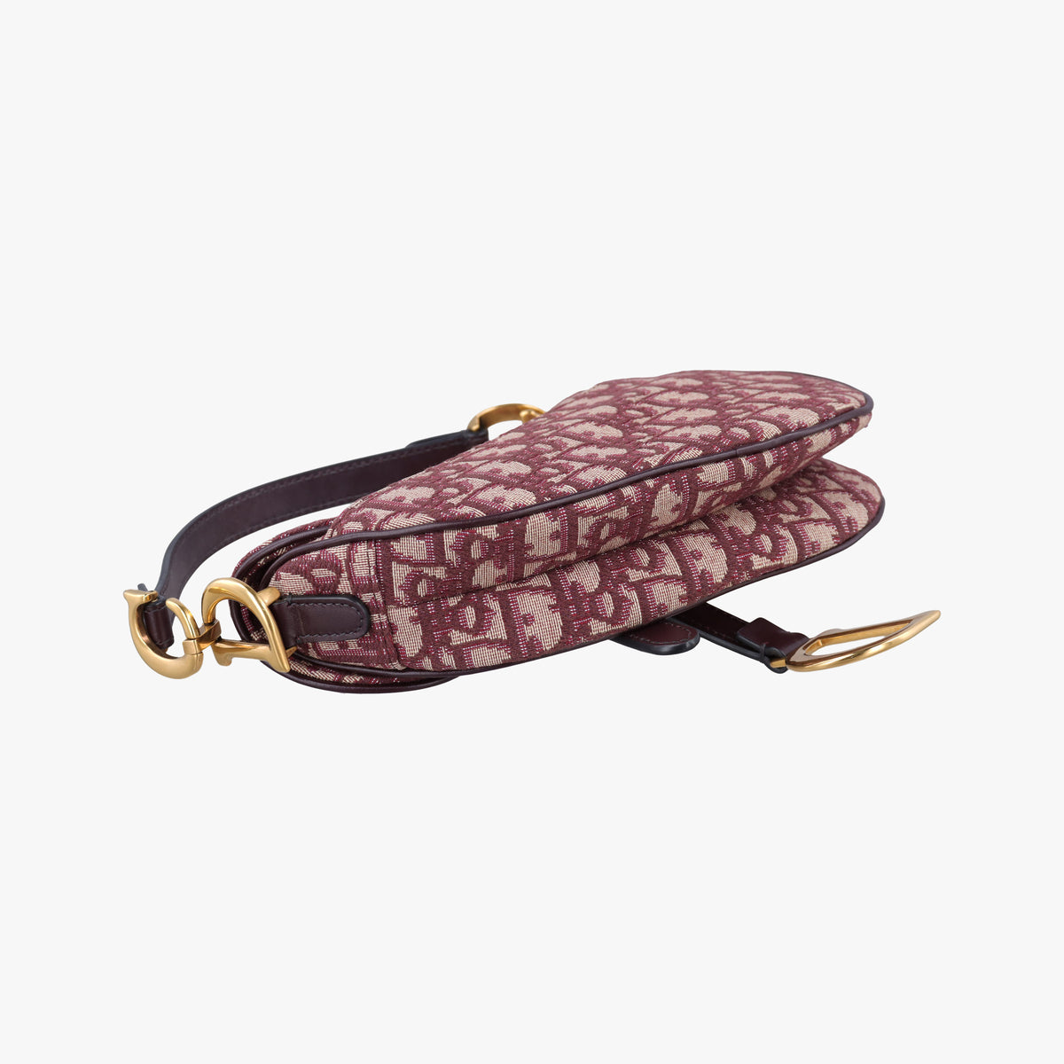 Saddle Burgundy jacquard × leather 05-RU-0119サドル ワインレッド ジャガード×レザー 05-RU-0119