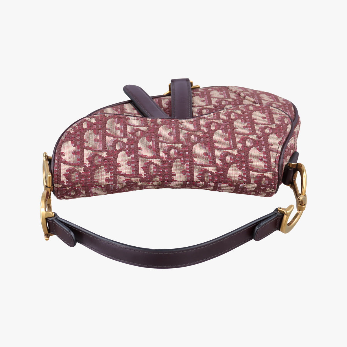 Saddle Burgundy jacquard × leather 05-RU-0119サドル ワインレッド ジャガード×レザー 05-RU-0119