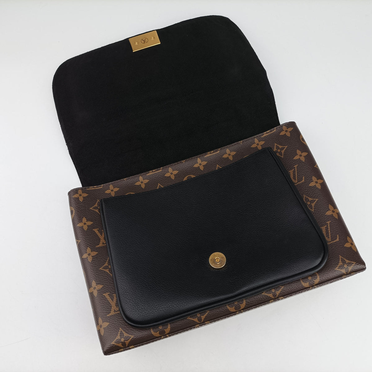 MARIGNAN brown×black Monogram Canvas×calf leather M44259 FL2168 IC Chipマリニャン モノグラム/ブラウン×ブラック モノグラムキャンバス×カーフレザー M44259 FL2168 ICチップ