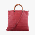 Bamboo Shopper Tote Red Leather 323663 G015221230バンブー ショッパー トート レッド レザー 323663 G015221230