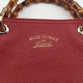 Bamboo Shopper Tote Red Leather 323663 G015221230バンブー ショッパー トート レッド レザー 323663 G015221230