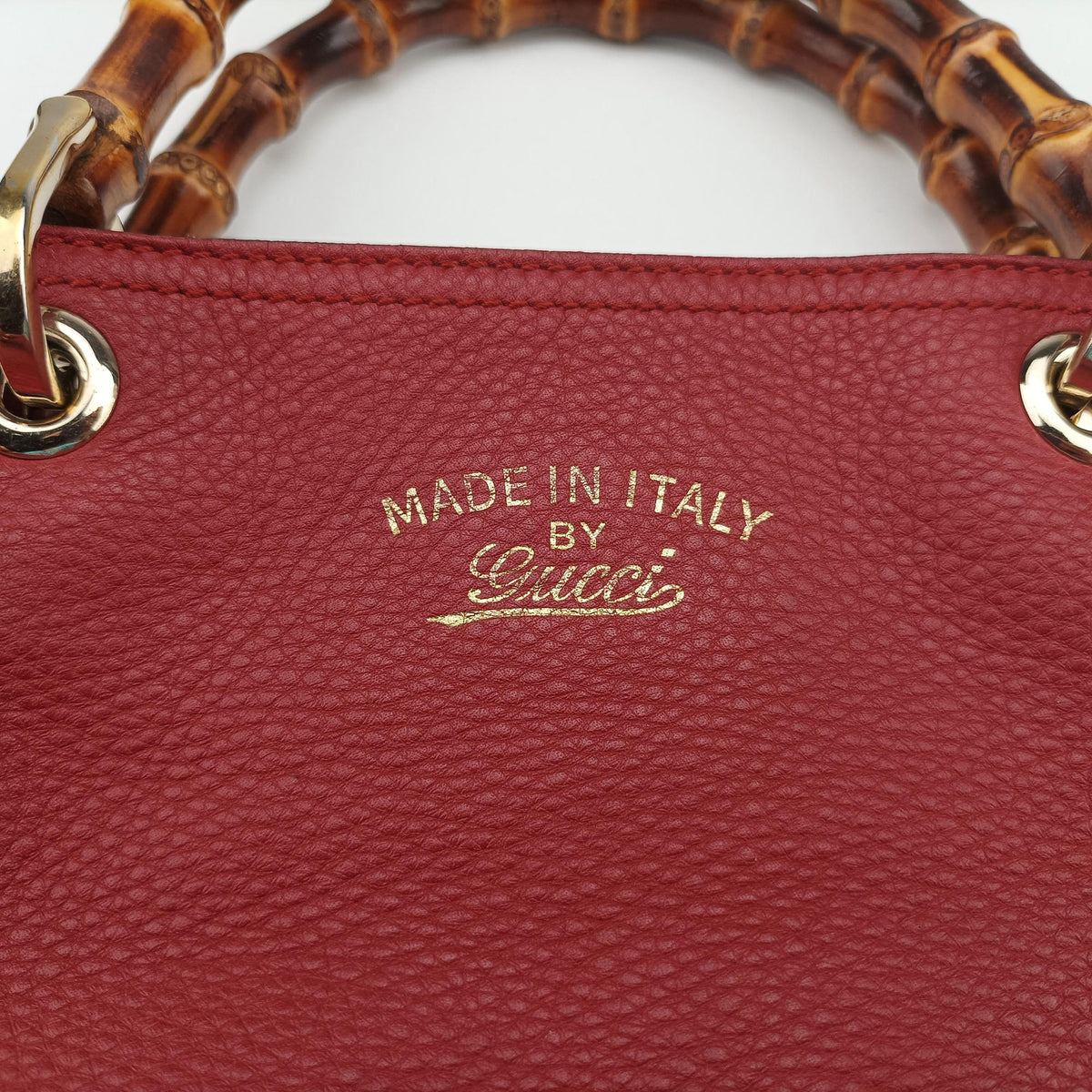 Bamboo Shopper Tote Red Leather 323663 G015221230バンブー ショッパー トート レッド レザー 323663 G015221230