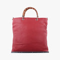 Bamboo Shopper Tote Red Leather 323663 G015221230バンブー ショッパー トート レッド レザー 323663 G015221230