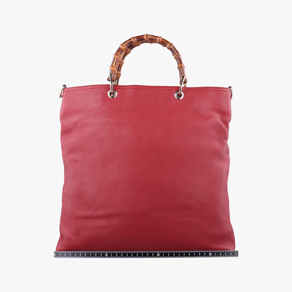 Bamboo Shopper Tote Red Leather 323663 G015221230バンブー ショッパー トート レッド レザー 323663 G015221230