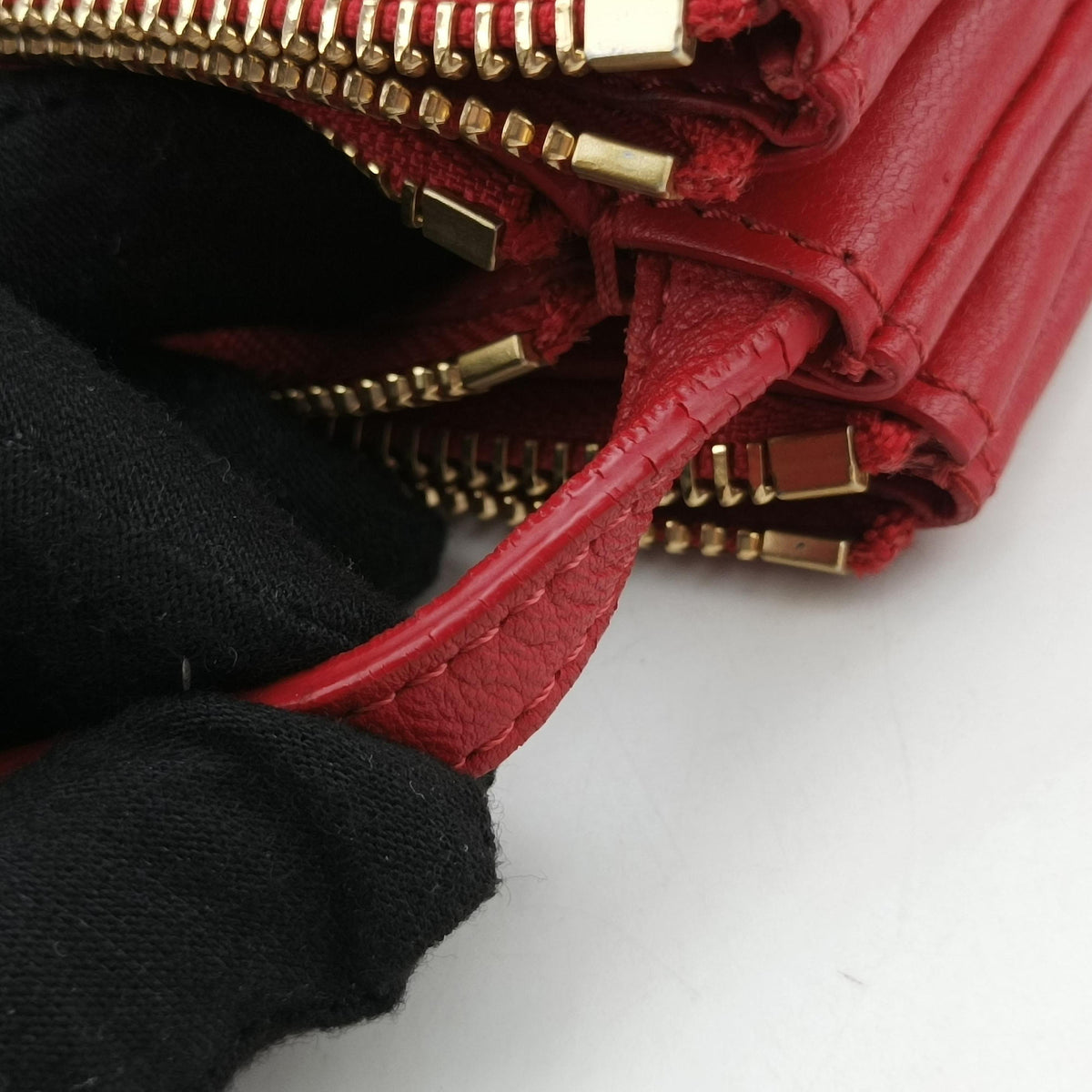 TRIO Red lambskin S-GA-4177トリオ レッド ラムスキン S-GA-4177