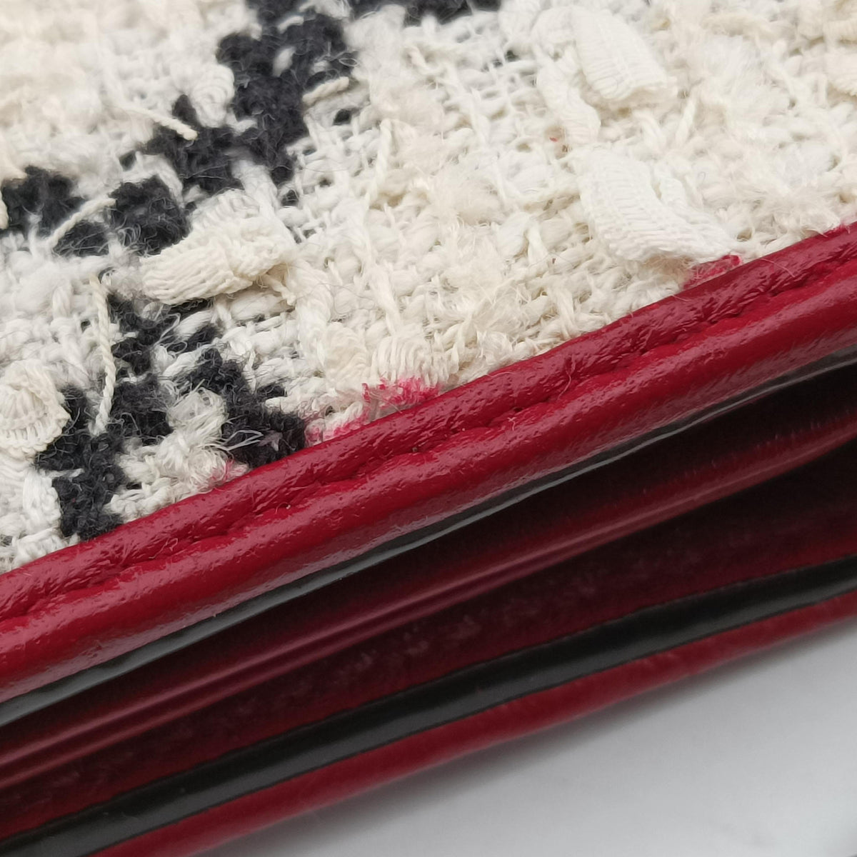 Dionysus Ivory × Red × Black Tweed×Leather 401231 ディオニュソス アイボリー × レッド × ブラック ツイード×レザー 401231