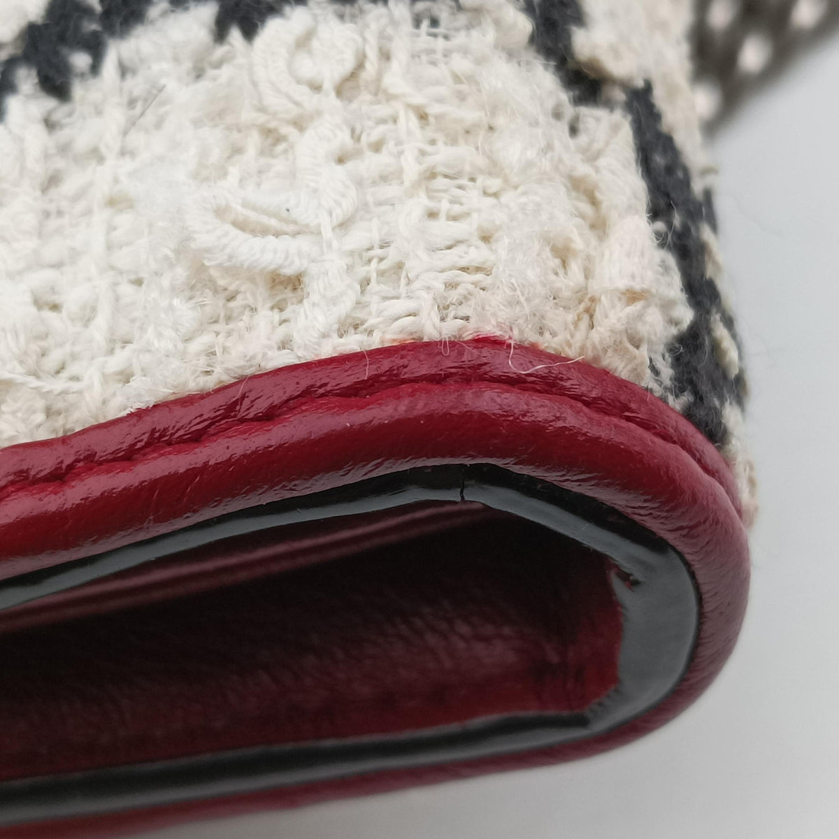 Dionysus Ivory × Red × Black Tweed×Leather 401231 ディオニュソス アイボリー × レッド × ブラック ツイード×レザー 401231