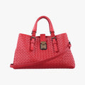 Roma Intrecciato Red lambskin B07424966Uローマ イントレチャート レッド ラムスキン B07424966U