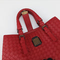 Roma Intrecciato Red lambskin B07424966Uローマ イントレチャート レッド ラムスキン B07424966U