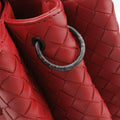 Roma Intrecciato Red lambskin B07424966Uローマ イントレチャート レッド ラムスキン B07424966U