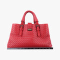 Roma Intrecciato Red lambskin B07424966Uローマ イントレチャート レッド ラムスキン B07424966U