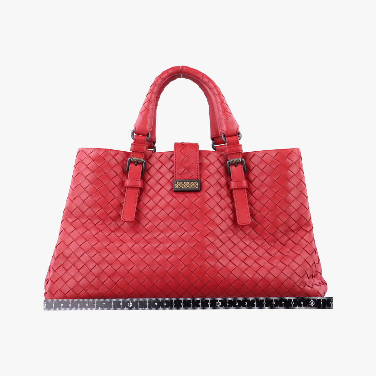 Roma Intrecciato Red lambskin B07424966Uローマ イントレチャート レッド ラムスキン B07424966U