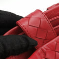 Roma Intrecciato Red lambskin B07424966Uローマ イントレチャート レッド ラムスキン B07424966U