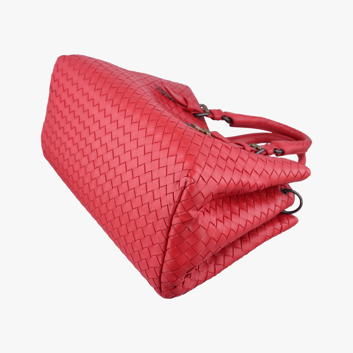 Roma Intrecciato Red lambskin B07424966Uローマ イントレチャート レッド ラムスキン B07424966U