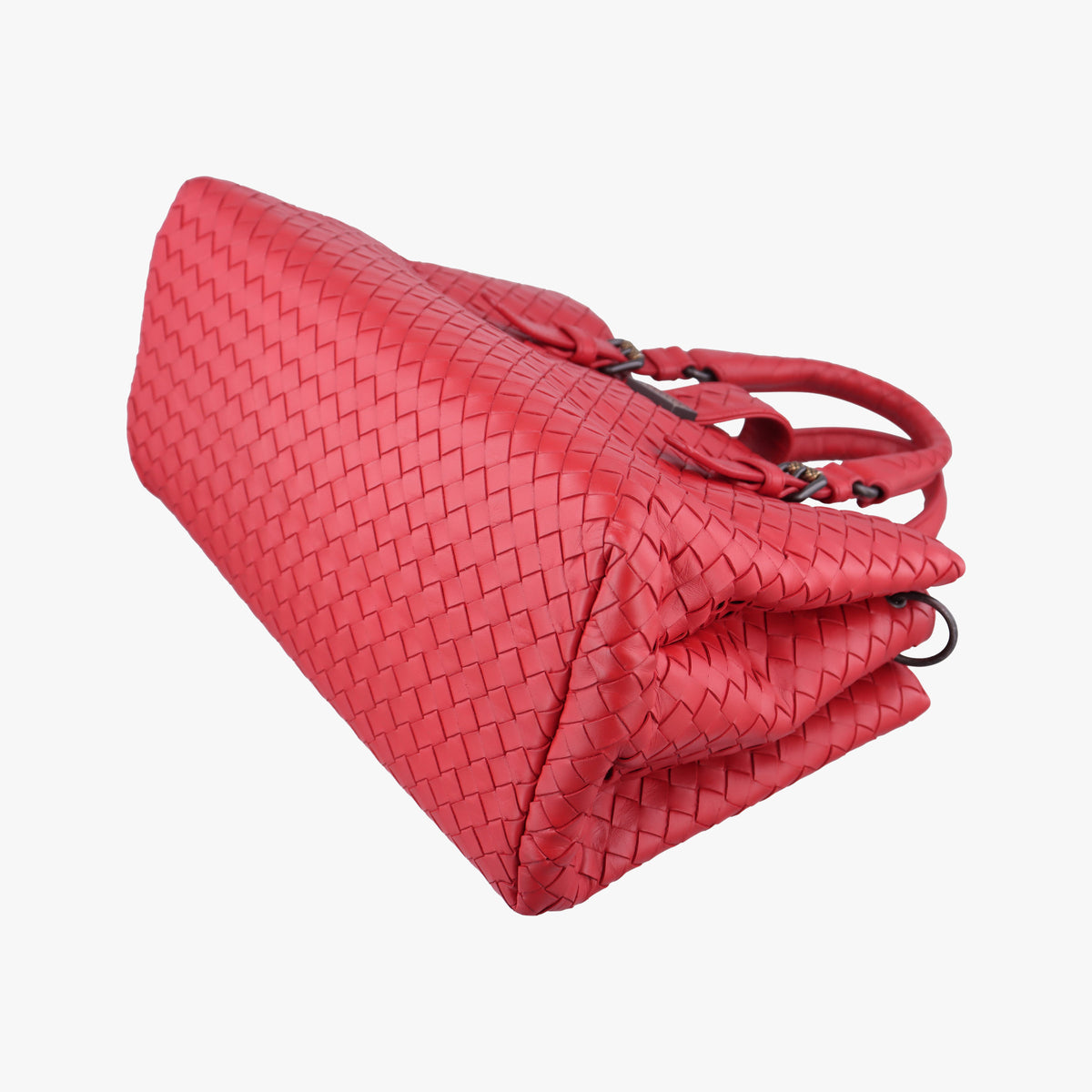 Roma Intrecciato Red lambskin B07424966Uローマ イントレチャート レッド ラムスキン B07424966U