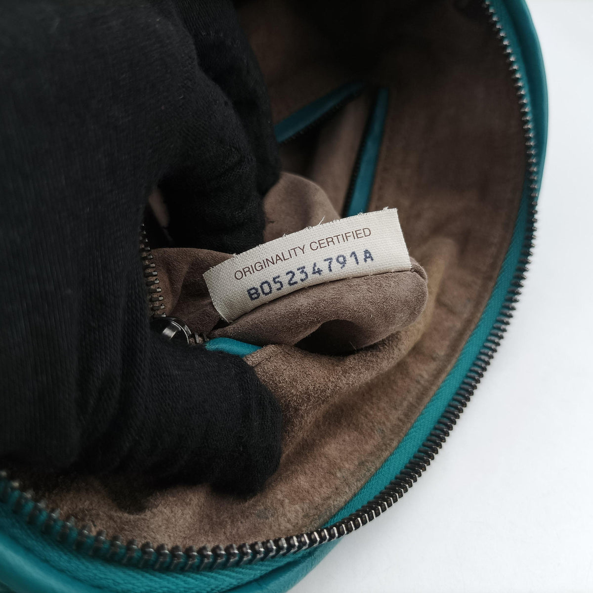 NODINI Intrecciato Green lambskin B05234791Aノディーニ イントレチャート グリーン ラムスキン B05234791A