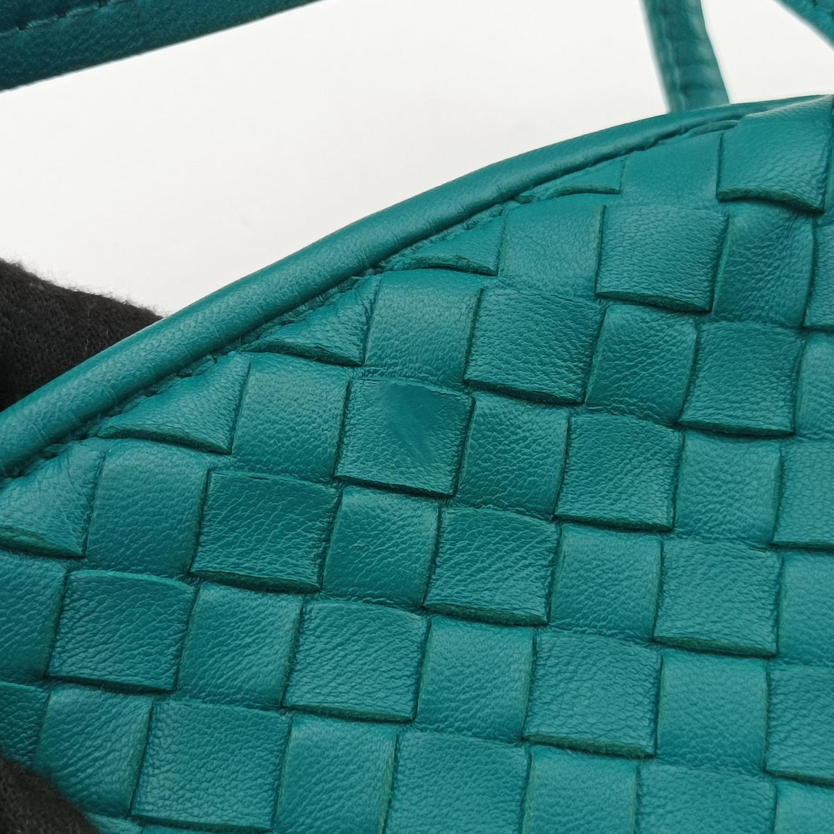 NODINI Intrecciato Green lambskin B05234791Aノディーニ イントレチャート グリーン ラムスキン B05234791A