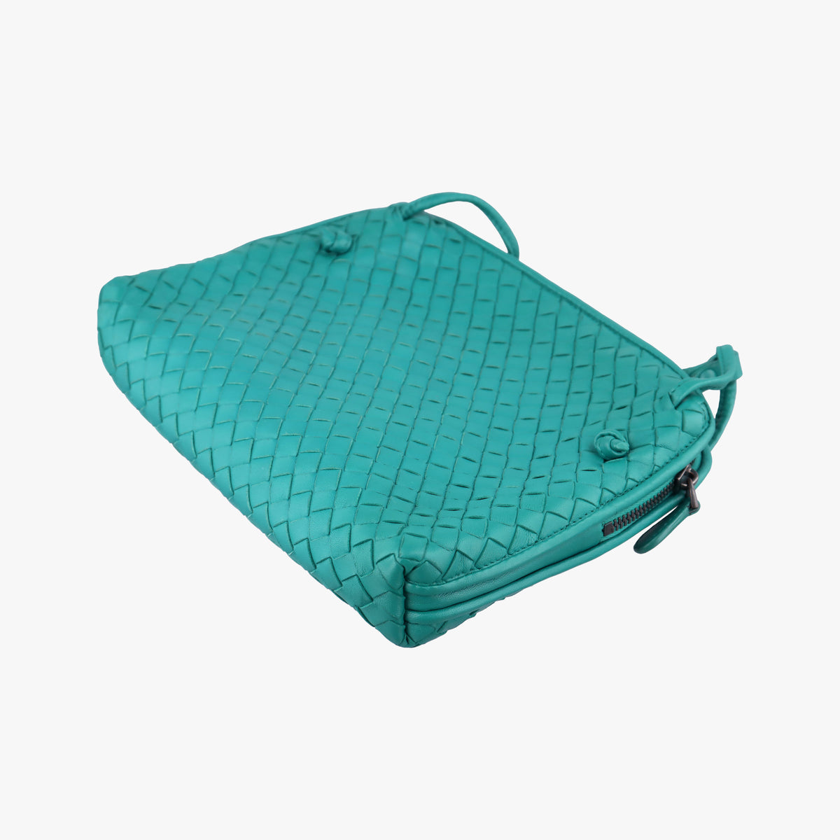 NODINI Intrecciato Green lambskin B05234791Aノディーニ イントレチャート グリーン ラムスキン B05234791A
