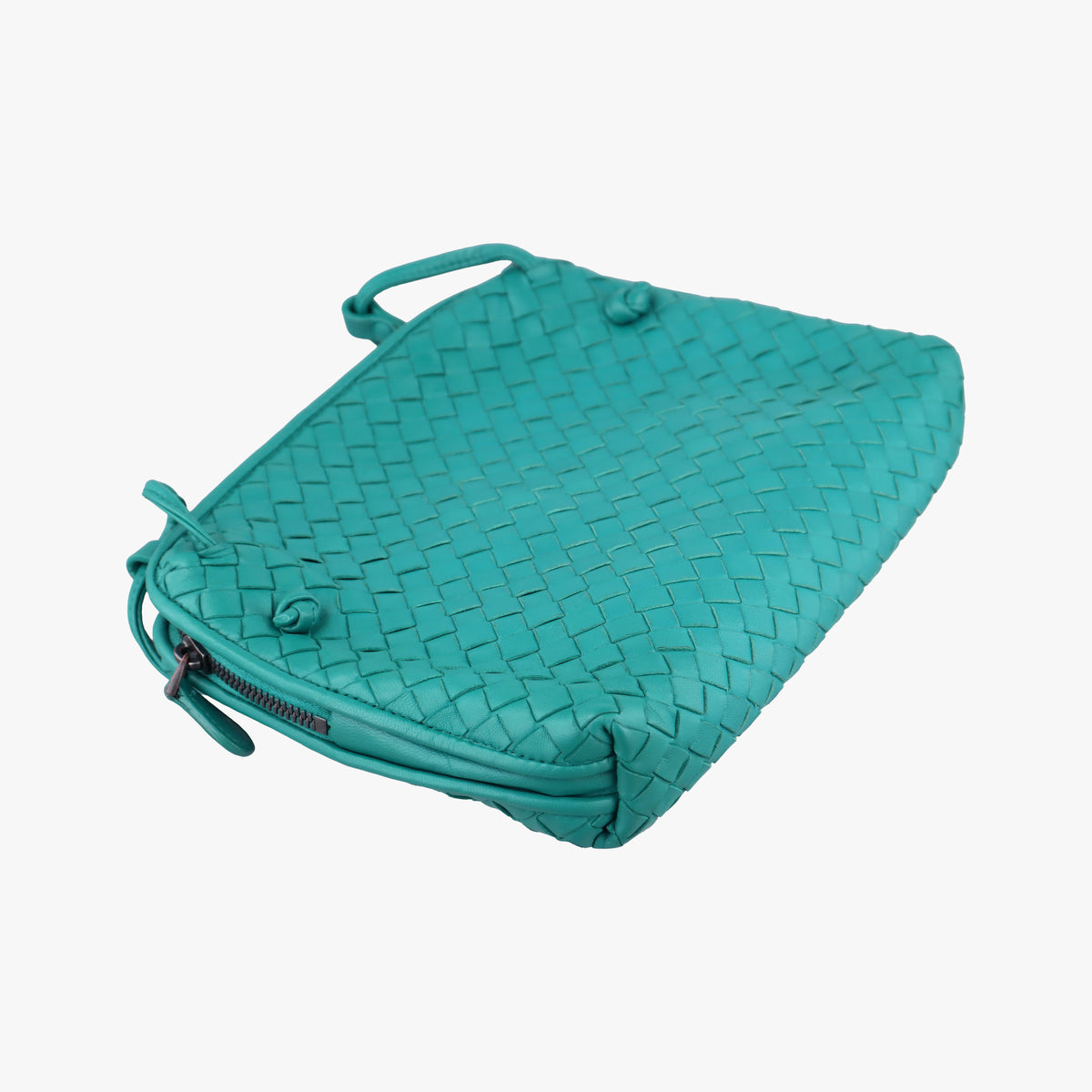 NODINI Intrecciato Green lambskin B05234791Aノディーニ イントレチャート グリーン ラムスキン B05234791A