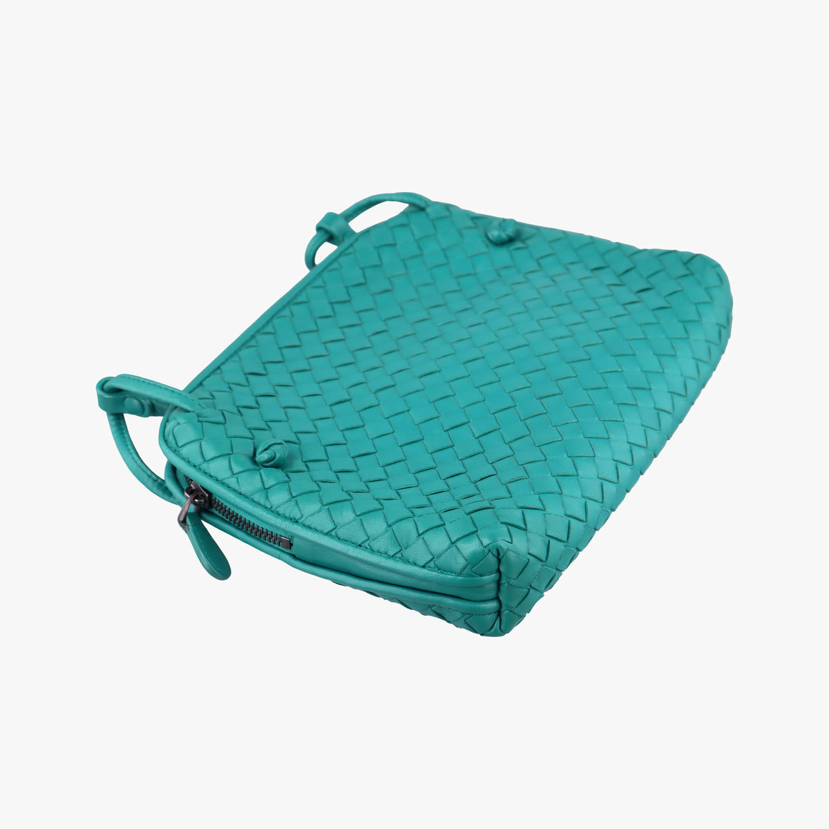 NODINI Intrecciato Green lambskin B05234791Aノディーニ イントレチャート グリーン ラムスキン B05234791A