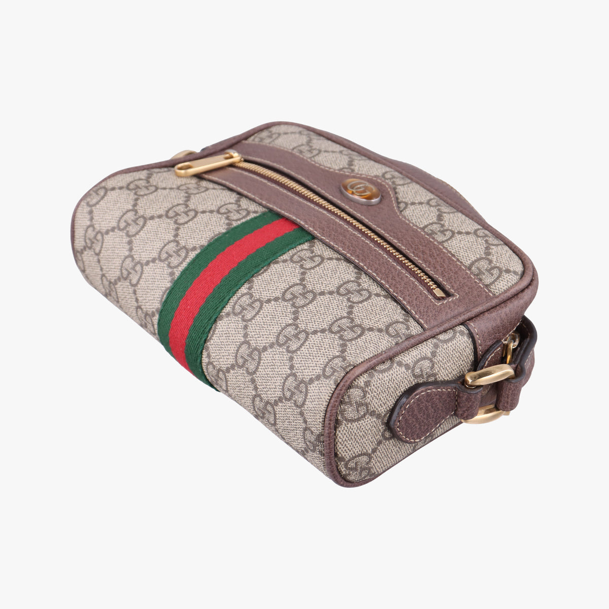 OPHIDIA Brown×red×green PVC coated canvas 517350 オフィディア ブラウン×レッド×グリーン PVCコーティングキャンバス 517350