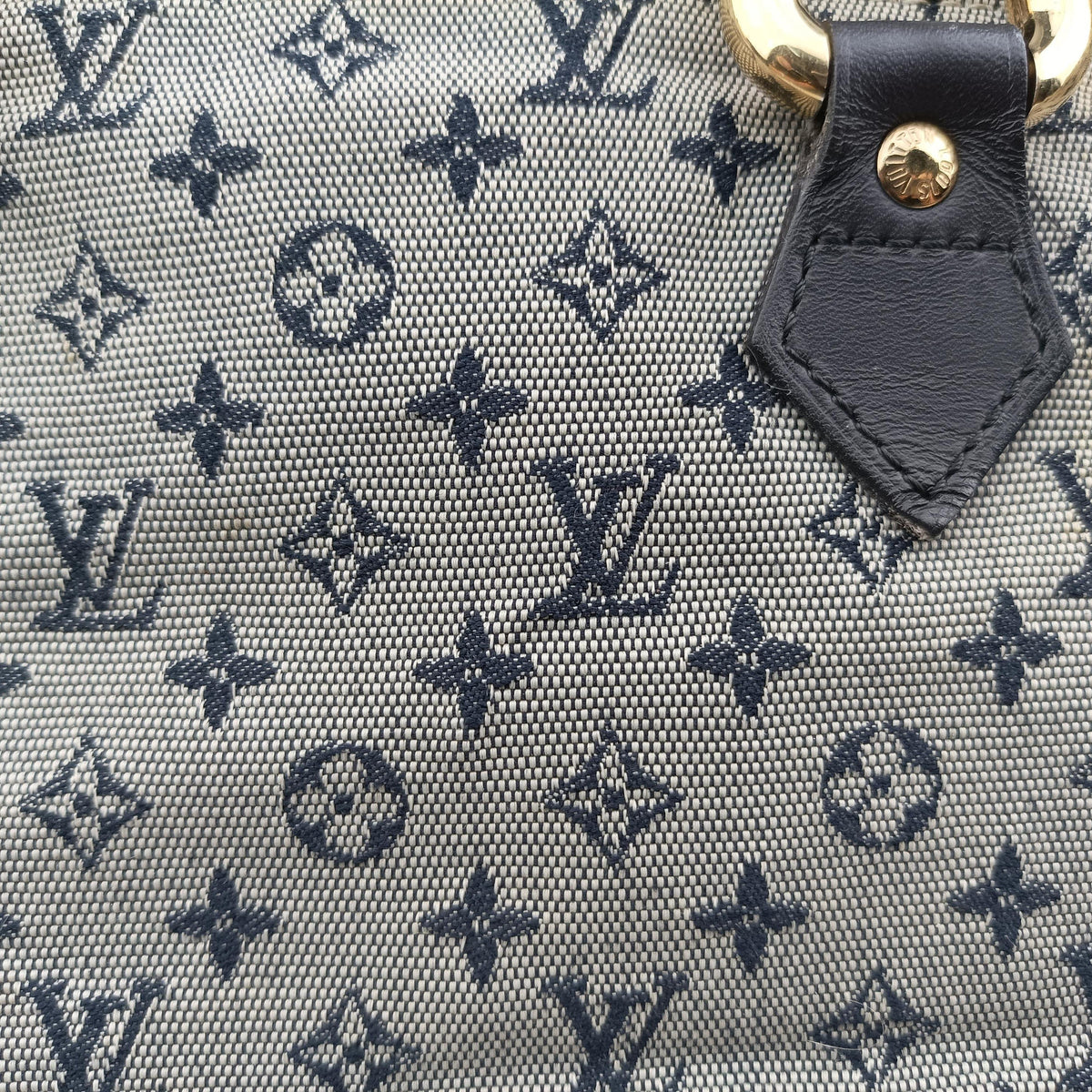 Monogram Mini Alma Long Navy × Gray Canvas × Leather M92303 MI1022モノグラム ミニ アルマ ロン ネイビー × グレー キャンバス×レザー M92303 MI1022