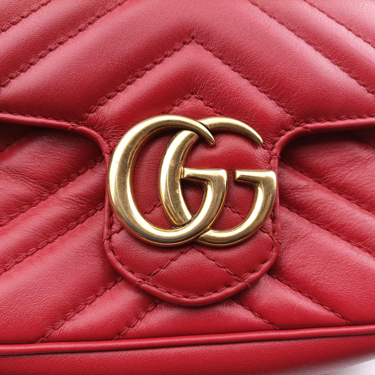 GG Marmont Red Leather 476433 GGマーモント レッド レザー 476433