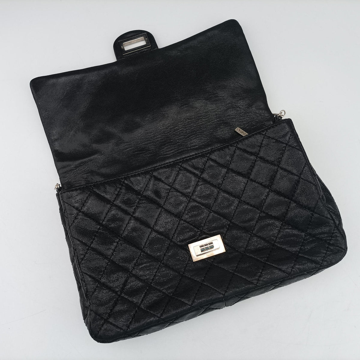2.55 Classic Flap Black Leather A46213 127436462.55 クラシックフラップ ブラック レザー A46213 12743646