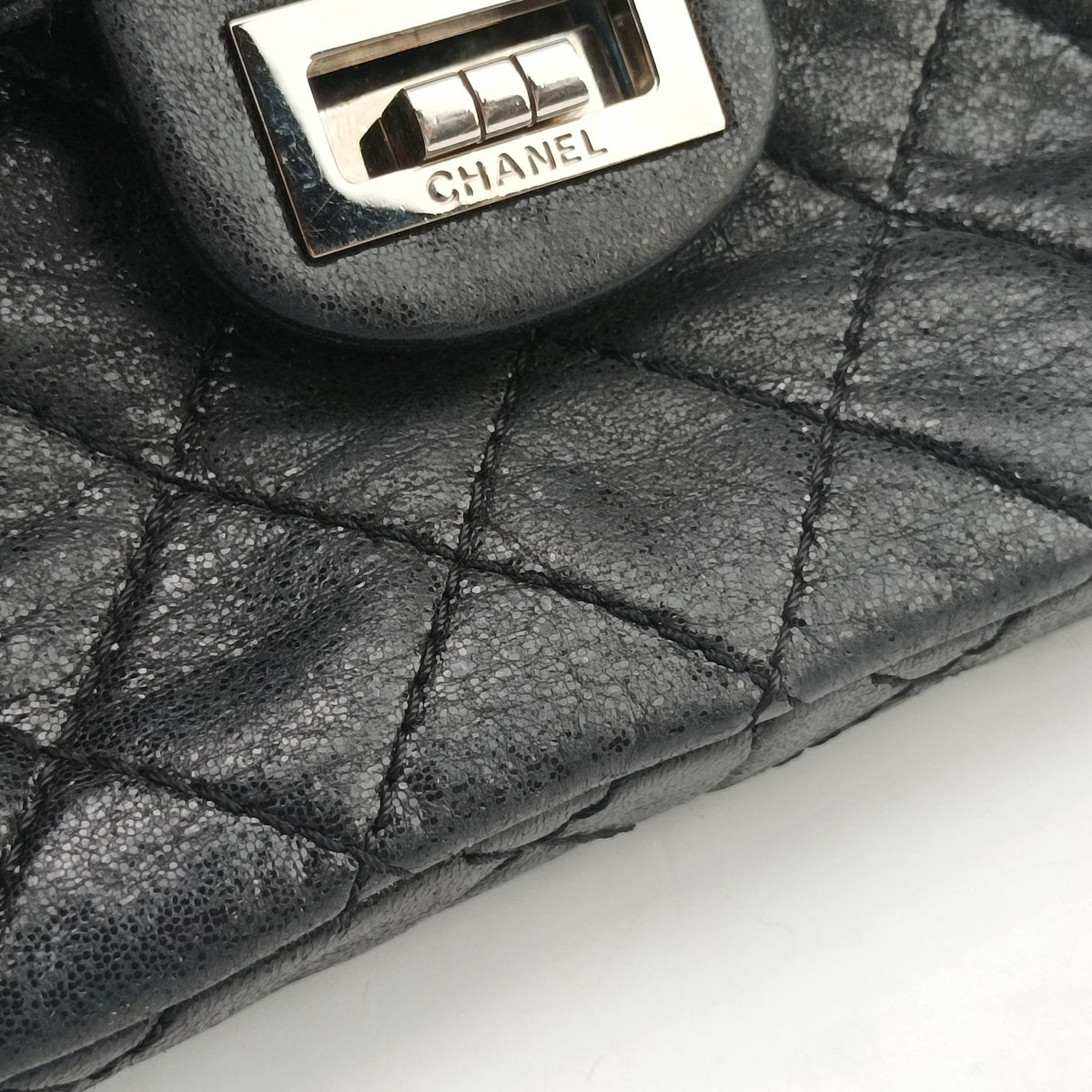 2.55 Classic Flap Black Leather A46213 127436462.55 クラシックフラップ ブラック レザー A46213 12743646