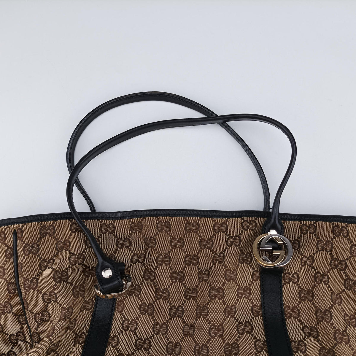 Guccissima GG Twins Beige × Black canvas×leather 232957 F5719323グッチシマ GGツインズ ベージュ×ブラック キャンバス 232957 F5719323