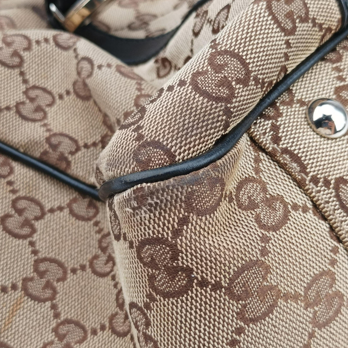 Guccissima GG Twins Beige × Black canvas×leather 232957 F5719323グッチシマ GGツインズ ベージュ×ブラック キャンバス 232957 F5719323