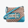 GG Canvas Horsebit Beige×Blue canvas×leather 141506 GGキャンバス ホースビット ベージュ×ブルー キャンバス×レザー 141506