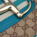 GG Canvas Horsebit Beige×Blue canvas×leather 141506 GGキャンバス ホースビット ベージュ×ブルー キャンバス×レザー 141506