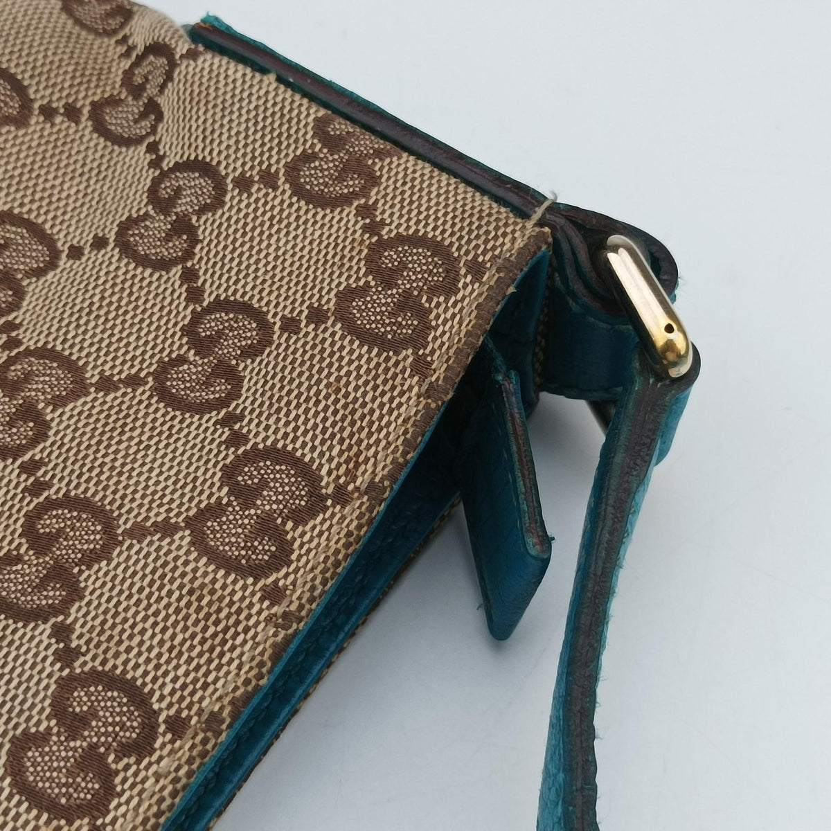 GG Canvas Horsebit Beige×Blue canvas×leather 141506 GGキャンバス ホースビット ベージュ×ブルー キャンバス×レザー 141506