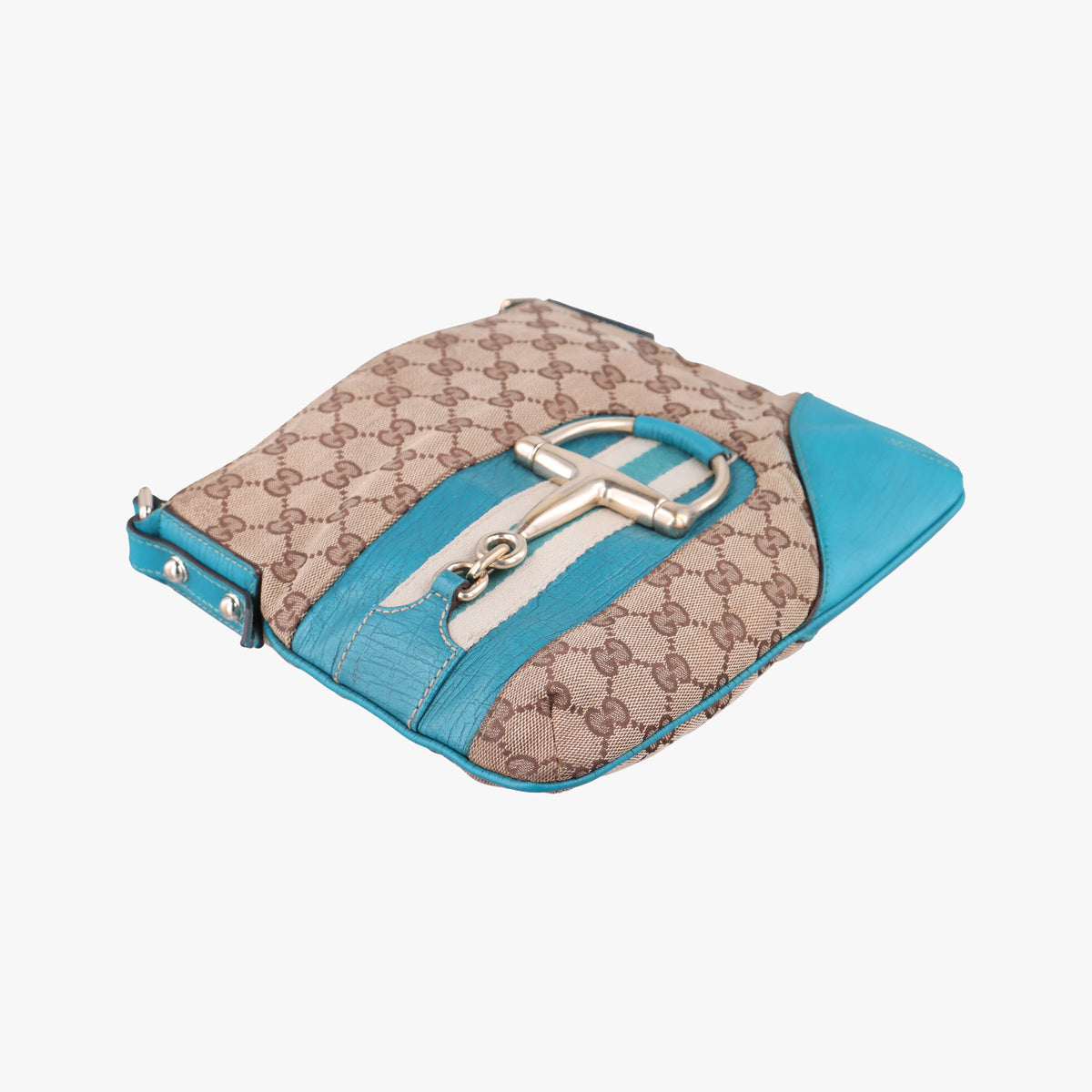 GG Canvas Horsebit Beige×Blue canvas×leather 141506 GGキャンバス ホースビット ベージュ×ブルー キャンバス×レザー 141506