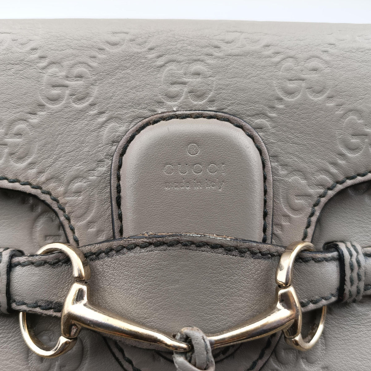 Emily Grey Leather 369621 Lot number unknownエミリー グレー レザー 369621 製番不明