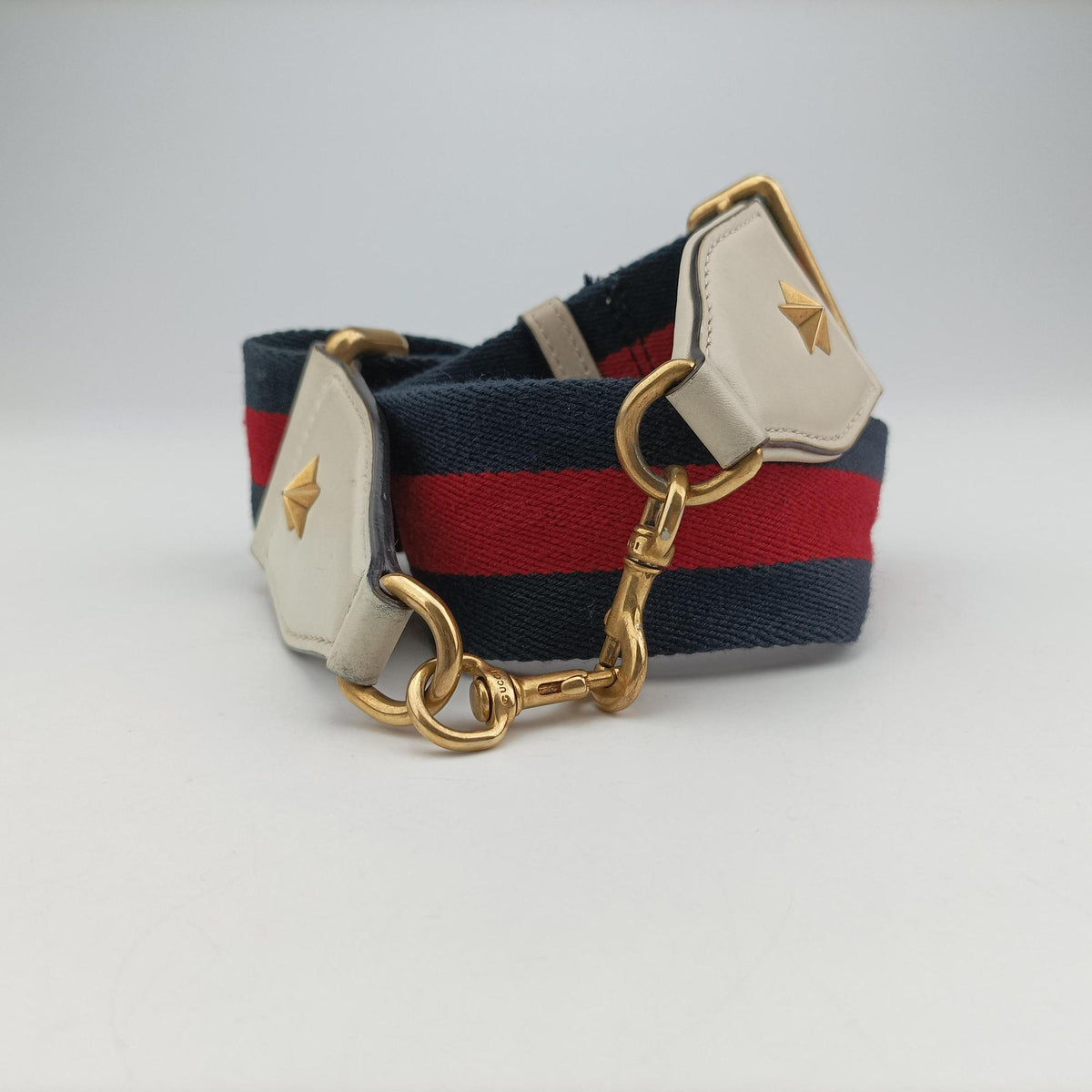Dionysus bamboo White×navy×red Leather 448075 A022664867ディオニュソス バンブー ホワイト×ネイビー×レッド レザー 448075 A022664867