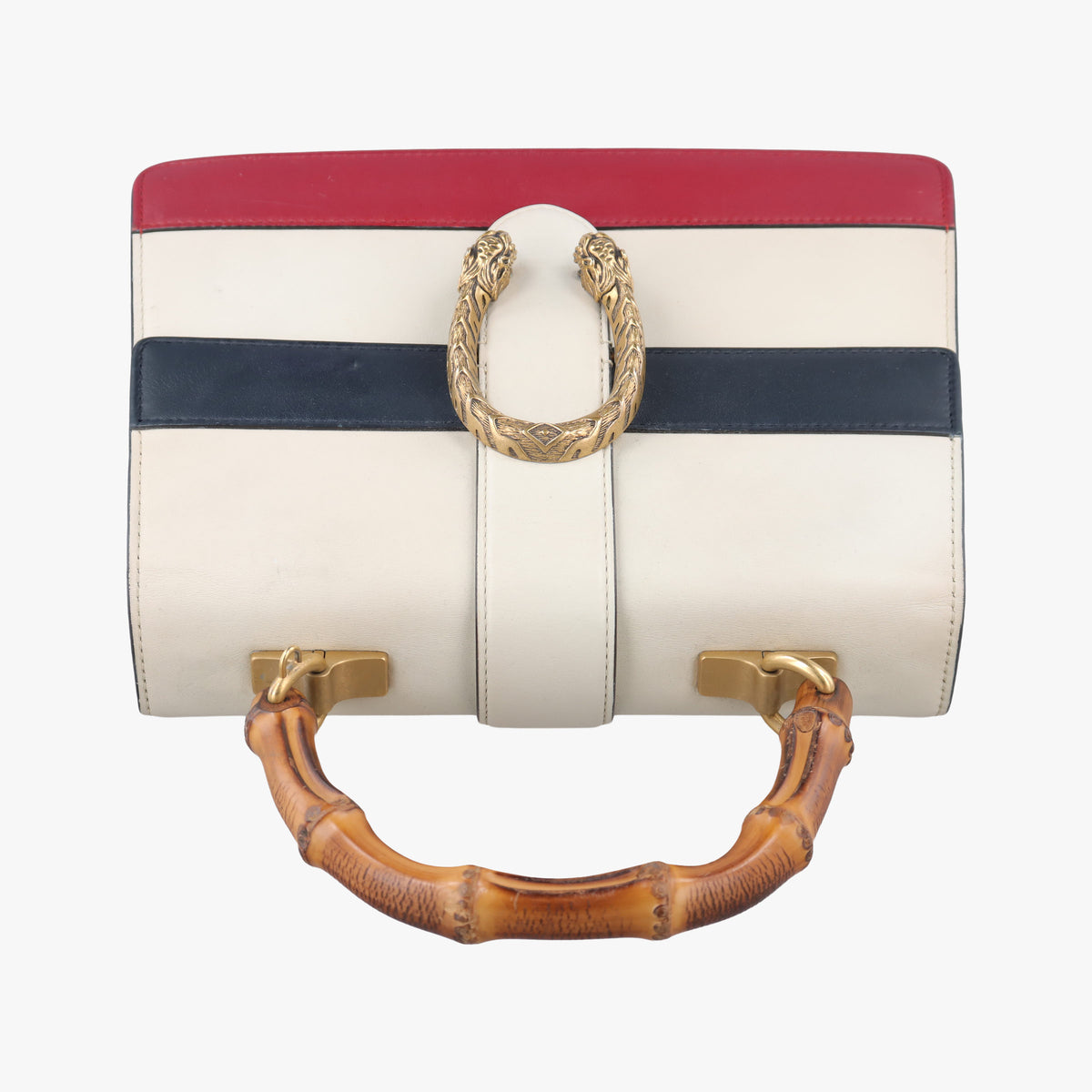 Dionysus bamboo White×navy×red Leather 448075 A022664867ディオニュソス バンブー ホワイト×ネイビー×レッド レザー 448075 A022664867