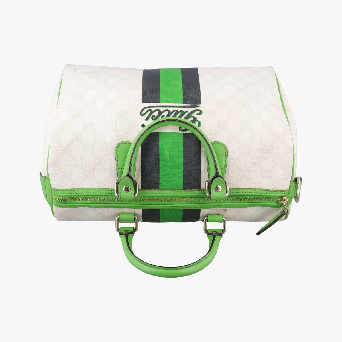 UNICEF Joy Green x White x Black PVC coated canvas 189895 G1880956ユニセフ ジョイ グリーン×ホワイト×ブラック PVCコーティングキャンバス 189895 G1880956