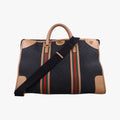 Ophidia Black×Brown canvas×leather 715773 H038963919オフィディア ブラック×ブラウン キャンバス×レザー 715773 H038963919