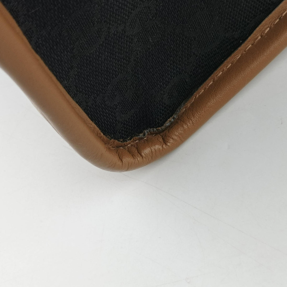 Ophidia Black×Brown canvas×leather 715773 H038963919オフィディア ブラック×ブラウン キャンバス×レザー 715773 H038963919