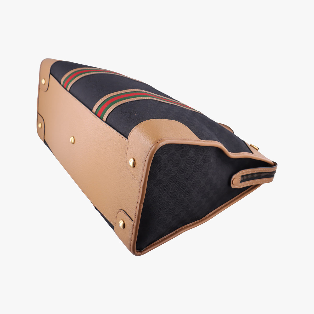 Ophidia Black×Brown canvas×leather 715773 H038963919オフィディア ブラック×ブラウン キャンバス×レザー 715773 H038963919